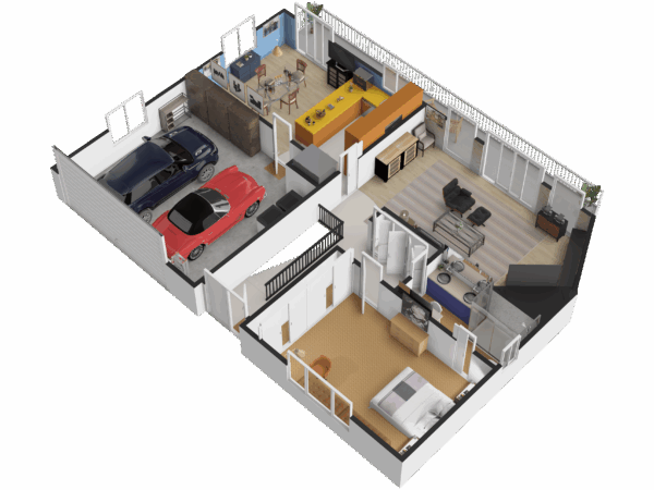 3D Floor Plan-Ground Level4