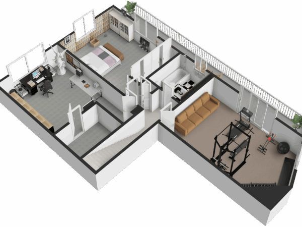 3D Floor Plan-Lower Level4